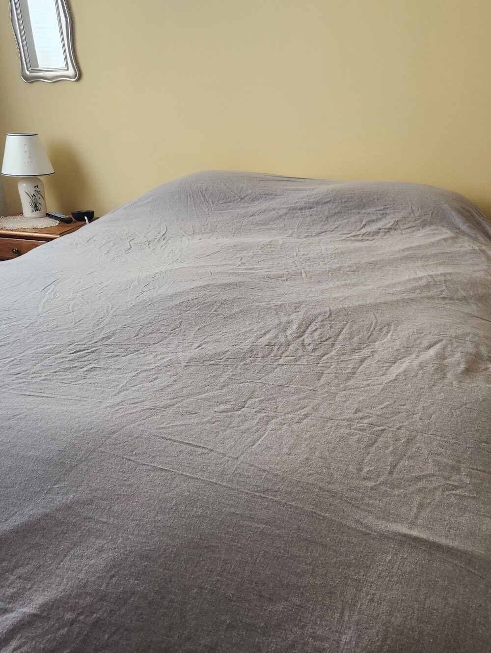 WAMSUTTA Duvet Cover Queen Gray Cotton Cashmere Home Bedding Reversible